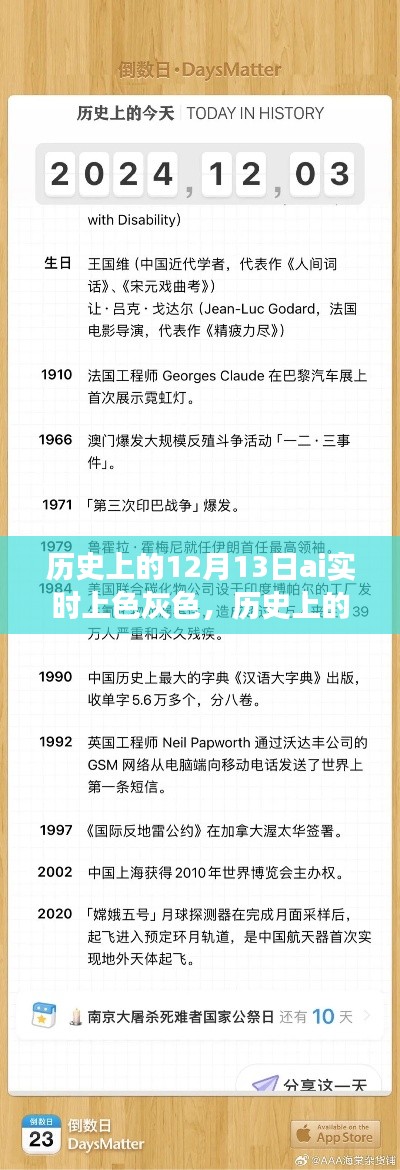 历史上的12月13日,AI实时上色的灰色探索之旅