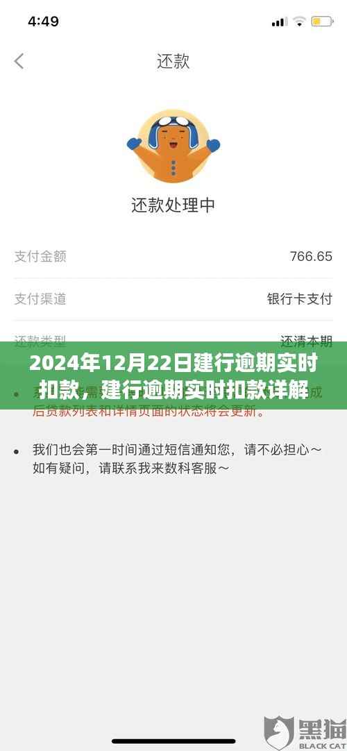 建行逾期实时扣款详解,聚焦2024年12月22日扣款事件及后续影响