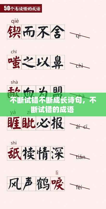 不断试错不断成长诗句,不断试错的成语