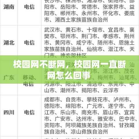 校园网不断网,校园网一直断网怎么回事