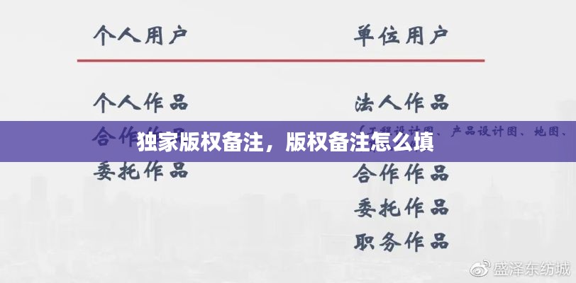 独家版权备注，版权备注怎么填 