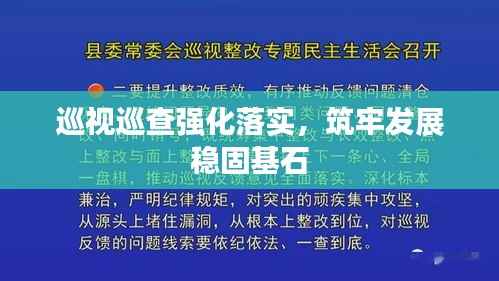 巡视巡查强化落实，筑牢发展稳固基石