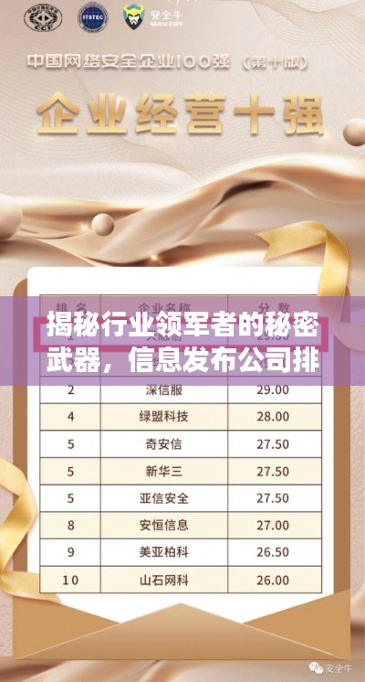 揭秘行业领军者的秘密武器,信息发布公司排名榜单重磅出炉!